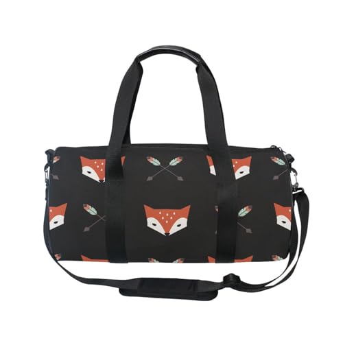 Mnsruu Sporttasche mit Schultergurt für Damen und Herren, Füchse mit Pfeilen, Reisetasche, Training, Workout-Tasche mit Schuhfach für Übernachtung, Wochenende, #01, Einheitsgröße, modisch von Mnsruu