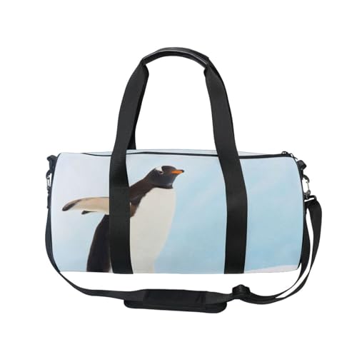 Mnsruu Sporttasche mit Schultergurt für Damen und Herren, Pinguin, Reisetasche, Training, Workout-Tasche mit Schuhfach für Übernachtung, Wochenende, #01, Einheitsgröße, modisch von Mnsruu