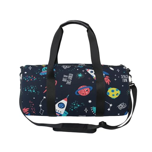 Mnsruu Sporttasche mit Schultergurt für Damen und Herren, Rocketen-Duffle-Tasche, Reisetraining, Workout-Tasche mit Schuhfach für Übernachtung, Wochenende, #01, Einheitsgröße, modisch von Mnsruu