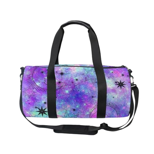 Mnsruu Sporttasche mit Schultergurt für Damen und Herren, astrologische Galaxie, Reisetasche, Training, Workout-Tasche mit Schuhfach für Übernachtung, Wochenende, #01, Einheitsgröße, modisch von Mnsruu