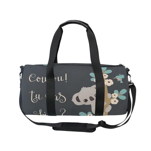 Mnsruu Sporttasche mit Schultergurt für Damen und Herren, niedlicher Baby-Koala-Kirschblüten-Duffle-Tasche, Reisetraining, Workout-Tasche mit Schuhfach für Übernachtung, Wochenende, #01, Mnsruu Sporttasche mit Schultergurt für Damen und Herren, niedlicher Baby-Koala-Kirschblüten-Duffle-Tasche, Reisetraining, Workout-Tasche mit Schuhfach für Übernachtung, Wochenende, #01, von Mnsruu