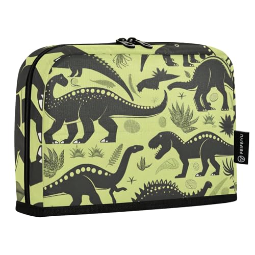 Mnsruu Stehendes Federmäppchen mit Dinosaurier-Motiv, großes Fassungsvermögen, für Jungen und Mädchen, mehrschichtiges Stifteetui, Stifthalter, Schreibwaren-Organizer für Schule, Büro, Arbeit von Mnsruu