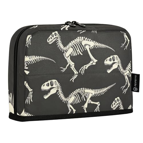 Mnsruu Stehendes Federmäppchen mit Dinosaurier-Skelett, große Kapazität, Stifttasche für Jungen und Mädchen, mehrschichtiges Stifteetui, Stifthalter, Schreibwaren-Organizer für Schule, Büro, Arbeit von Mnsruu