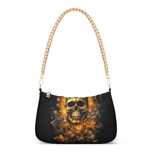 Mnsruu Umhängetaschen für Damen, Totenkopf-Design, menschliches Skelett, Geldbörse, Kette, Tasche, Tragetasche, Mehrfarbig 78, Einheitsgröße Mnsruu Umhängetaschen für Damen, Totenkopf-Design, menschliches Skelett, Geldbörse, Kette, Tasche, Tragetasche, Mehrfarbig 78, Einheitsgröße von Mnsruu