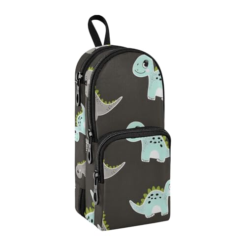 Niedliches Dinosaurier-Muster, nahtloses Federmäppchen, großes Fassungsvermögen, Stifttasche mit Fach, Schüler-Form, Schreibwaren-Organizer, Federmäppchen für Schule, Büro, Arbeit, Niedliches von Mnsruu