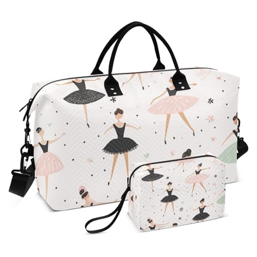 Reisetasche, Ballerinas, Rosa, Schwarz, Grün, Turnbeutel mit Aufbewahrungstasche, Wochenendtasche, Übernachtungstasche für Männer und Frauen, Reisen, Sport, Yoga, Mehrfarbig, Einheitsgröße Reisetasche, Ballerinas, Rosa, Schwarz, Grün, Turnbeutel mit Aufbewahrungstasche, Wochenendtasche, Übernachtungstasche für Männer und Frauen, Reisen, Sport, Yoga, Mehrfarbig, Einheitsgröße von Mnsruu