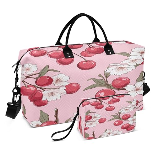 Reisetasche, für Fitnessstudio, Yoga, für Männer und Frauen, Pink Spring Cherry, Pink Spring Cherry, Einheitsgröße, Reisetasche von Mnsruu