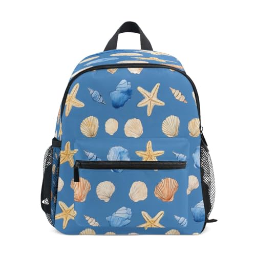 Rucksack mit Muschelmuster, Kleinkind-Rucksack, Vorschultasche, Kindergarten, Schultasche, Kindergarten, Reisetasche für Mädchen und Jungen Rucksack mit Muschelmuster, Kleinkind-Rucksack, Vorschultasche, Kindergarten, Schultasche, Kindergarten, Reisetasche für Mädchen und Jungen von Mnsruu