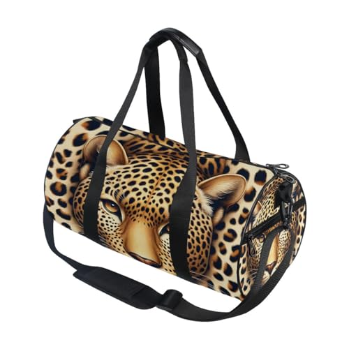 Sporttasche, Reisetasche, Leopardenmuster, für Damen und Herren, leopard, Einheitsgröße von Mnsruu