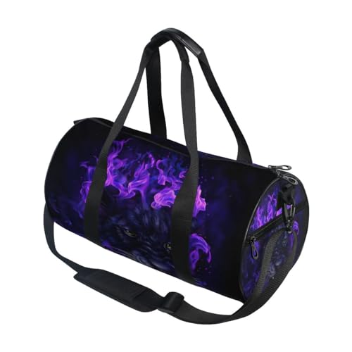 Sporttasche, Reisetasche, Panther-Kopf, Tier, Violett, für Damen und Herren, Panther Head Animal Purple, Einheitsgröße von Mnsruu