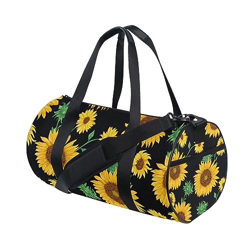 Sporttasche mit Sonnenblumen-Muster, für Damen und Herren, Reisetasche, Trainingstasche, Strand, Yoga, Wochenende, Tanztasche, d249, L von Mnsruu