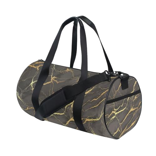 Travel Duffle Bag for Men Women, Marble Golden Large Travel Overnight Duffel Bag Unisex High Capacity Large Luggage Sports Gym Bag, Marmor 23, Einheitsgröße von Mnsruu