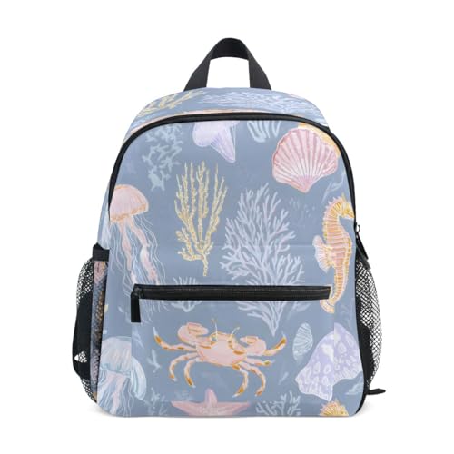 Underwater World Rucksack mit Tiermuster, Kleinkind-Rucksack, Vorschultasche, Kindergarten, Schultasche, Kindergarten, Reisetasche für Mädchen und Jungen Underwater World Rucksack mit Tiermuster, Kleinkind-Rucksack, Vorschultasche, Kindergarten, Schultasche, Kindergarten, Reisetasche für Mädchen und Jungen von Mnsruu