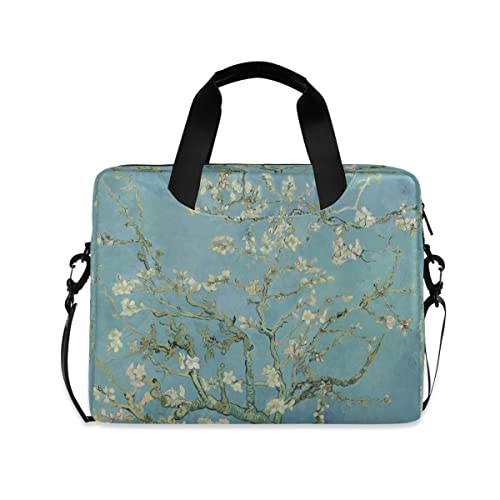 Van Gogh Laptoptasche für 14 Zoll (35,6 cm), Motiv: Mandelblume, Baum, für 10 Tablets, Handtasche für Zweitschule, Damen, 39,6 cm (15,6 Zoll) Computertasche, Aktentasche von Mnsruu