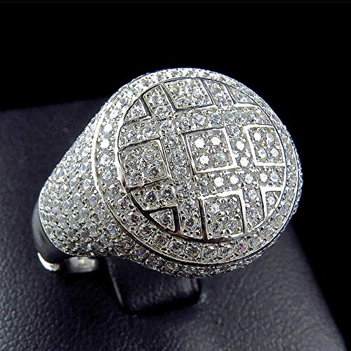 Mnyixsi Herrenring Silber Cluster Iced Out Labor Simulierter Diamant Band Micropave Bling Ring Herren Hip Hop Ring Bandring Personalisierter Schmuck ICY Hip Hop Runder Cluster Herrenring Größe 10 Mnyixsi Herrenring Silber Cluster Iced Out Labor Simulierter Diamant Band Micropave Bling Ring Herren Hip Hop Ring Bandring Personalisierter Schmuck ICY Hip Hop Runder Cluster Herrenring Größe 10 von Mnyixsi