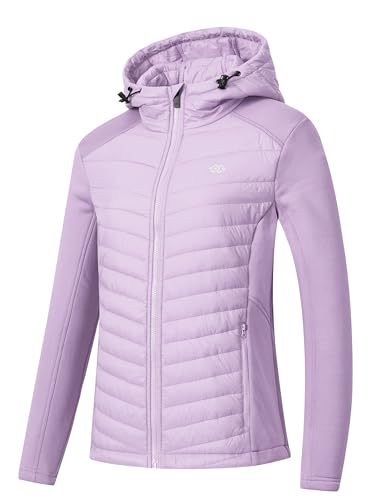 MoFiz Damen Fleecejacke Sportjacke Wanderjacke Outdoorjacke Running Winter Atmungsaktiv Jacke Hybridjacke Freizeitjacke von MoFiz