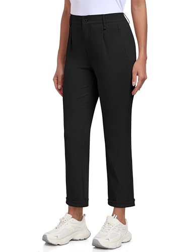 MoFiz Damen Golf Hose Stretch Business Hose Elegante Atmungsaktiv Outdoor Golfhosen Büro Anzughosen mit Elastisches Band von MoFiz