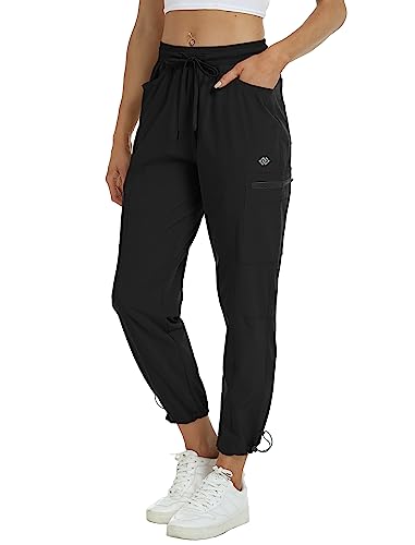 MoFiz Damen Jogginghose Wanderhose Leichte Cargohose Wasserdicht Trekkinghose Outdoor Arbeitshose Kletterhose Schwarz M von MoFiz