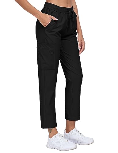 MoFiz Damen Outdoor Wanderhose Quick Dry Campinghose Atmungsaktiv Trekkinghose Funktionshose Tiefschwarz XL von MoFiz
