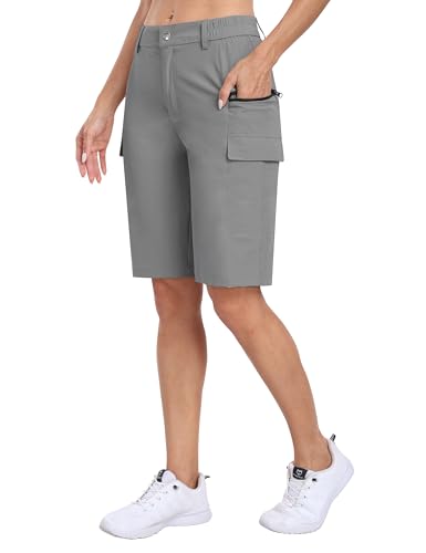 MoFiz Damen Outdoor Wandershorts Sommer Schnell Trocknend Bermuda Short Sport Cargohose Kurz Trekking Shorts mit Taschen Hellgrau M MoFiz Damen Outdoor Wandershorts Sommer Schnell Trocknend Bermuda Short Sport Cargohose Kurz Trekking Shorts mit Taschen Hellgrau M von MoFiz