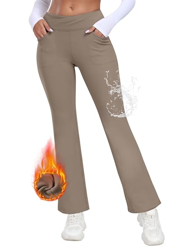 MoFiz Damen Outdoorhose Stretch Wasserdicht Sporthose Hohe Taille Fleece Warme Flare Yogahosen for Workout Arbeit MoFiz Damen Outdoorhose Stretch Wasserdicht Sporthose Hohe Taille Fleece Warme Flare Yogahosen for Workout Arbeit von MoFiz