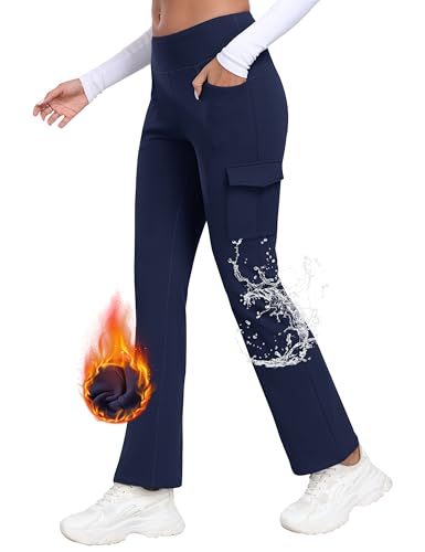 MoFiz Damen Outdoorhose Stretch Wasserdicht Sporthose Hohe Taille Fleece Warme Flare Yogahosen for Workout Arbeit MoFiz Damen Outdoorhose Stretch Wasserdicht Sporthose Hohe Taille Fleece Warme Flare Yogahosen for Workout Arbeit von MoFiz