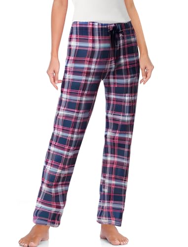 MoFiz Damen Pyjamahose Weich Schlafanzughose Kariert Freizeithose Nachtwäsche mit Taschen 57 S von MoFiz