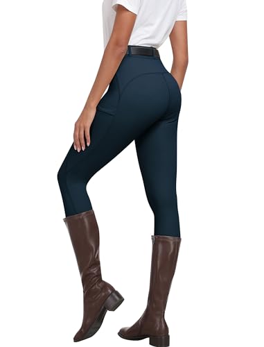 MoFiz Damen Reitsport Hosen Reithose Reitleggings Silikon Vollbesatz Sommerhose für Reitsport Blau M von MoFiz
