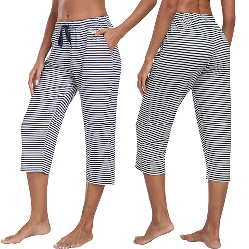 MoFiz Damen Schlafanzughose 3/4 Lang Pyjamahose Weich Nachtwäsche Schlafshorts 513-A XXL MoFiz Damen Schlafanzughose 3/4 Lang Pyjamahose Weich Nachtwäsche Schlafshorts 513-A XXL von MoFiz