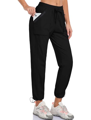 MoFiz Damen Wanderhose Ultraleichter Arbeitshose Funktionshose Sporthose Quick Dry Campinghose Atmungsaktiv Wasserdicht Kletterhose Schwarz M von MoFiz