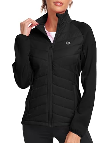 MoFiz Fliesjacke Damen Warm Sweatjacke Arbeitsjacke Leichte Stehkragen Trainingsjacke Reitjacke mit Reißverschlusstasche Schwarz L von MoFiz