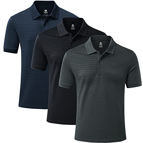 MoFiz Herren Poloshirt Kurzarm Polohemd Sport Sommershirts Outdoor Schnelltrocknend Golf T-Shirts Knopfleiste Leicht Polo Marineblau/Schwarz/Dunkelgrau XXL MoFiz Herren Poloshirt Kurzarm Polohemd Sport Sommershirts Outdoor Schnelltrocknend Golf T-Shirts Knopfleiste Leicht Polo Marineblau/Schwarz/Dunkelgrau XXL von MoFiz