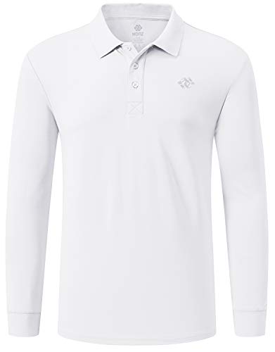 MoFiz Herren Poloshirt Langarm Baumwolle Polohemd Freizeit Polo Golf Wintershirts mit Kragen Weiß M MoFiz Herren Poloshirt Langarm Baumwolle Polohemd Freizeit Polo Golf Wintershirts mit Kragen Weiß M von MoFiz