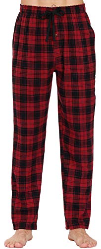 MoFiz Herren Pyjamahose Warm Lang Baumwolle Weich Schlafanzughose Kariert Winter Nachtwäsche Freizeithose No.2758 XXL von MoFiz