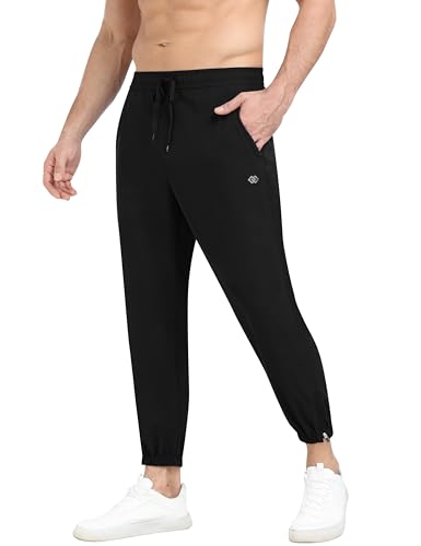 MoFiz Jogginghose Herren Sporthose Leicht Outdoor Wanderhose Schnelltrocknende Atmungsaktiv Freizeithose mit Reißverschluss Schwarz EU M von MoFiz