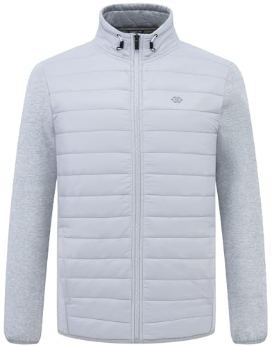 MoFiz Leichte Fleecejacke Herren Stehkragen Strickfleece Trainingsjacke mit Reissverschluss Grau 3XL MoFiz Leichte Fleecejacke Herren Stehkragen Strickfleece Trainingsjacke mit Reissverschluss Grau 3XL von MoFiz