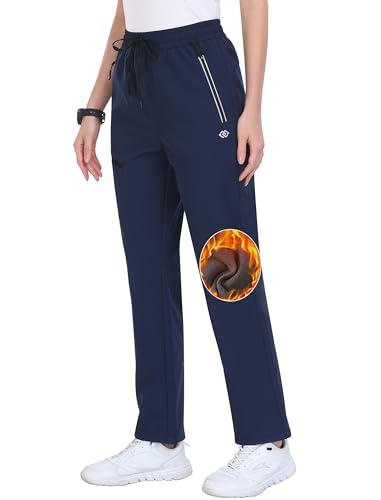 MoFiz Skihose Damen Wasserdicht Wanderhose Thermohose Outdoorhose Softshellhose Langlaufhose für Winter Navyblau 3XL von MoFiz