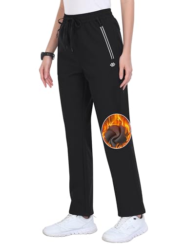 MoFiz Skihose Damen Wasserdicht Wanderhose Thermohose Outdoorhose Softshellhose Langlaufhose für Winter Tiefschwarz L von MoFiz