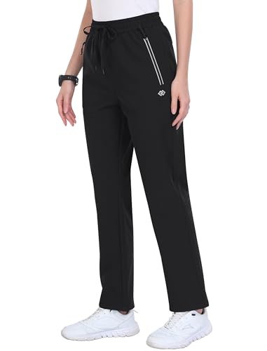MoFiz Skihose Damen Wasserdicht Wanderhose Thermohose Outdoorhose Softshellhose Langlaufhose für Winter Tiefschwarz L von MoFiz