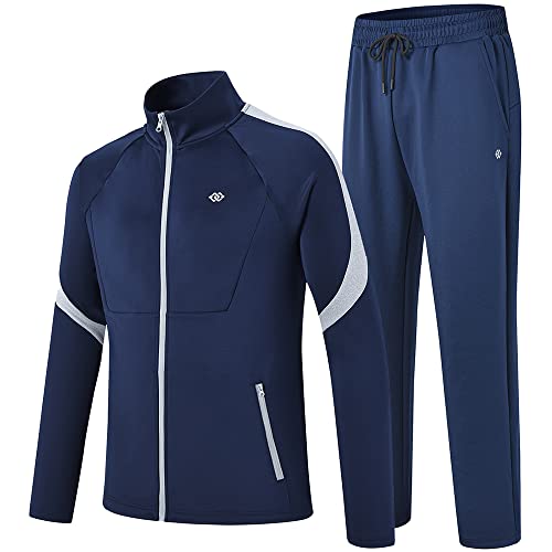 MoFiz Sport anzug für Männer Trainingsanzug Jogginganzug Sportanzug Sweatshirt Hose Blau L von MoFiz