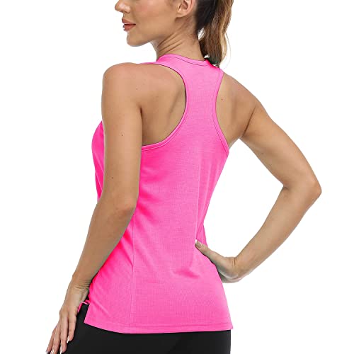 MoFiz Tank Top Damen Sport Tops für Fitness Atmungsaktiv Tanktops mit Reißverschluss Rosa L von MoFiz