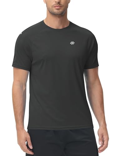 MoFiz UV Shirt Herren Wasser Schwimmshirt Schwimmen Tshirt für Surfen Schnell Trocknendes Rashguard Wandern Funktionsshirt Dunkles Grau EU M von MoFiz