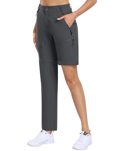 MoFiz Wanderhose Damen Zip Off Trekkinghose Atmungsaktiv Schnell Trockend Leicht Sommer Sonnenschutz Abnehmbar Funktionshose Outdoorhose Dunkelgrau XXL MoFiz Wanderhose Damen Zip Off Trekkinghose Atmungsaktiv Schnell Trockend Leicht Sommer Sonnenschutz Abnehmbar Funktionshose Outdoorhose Dunkelgrau XXL von MoFiz