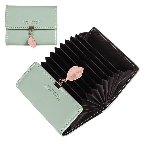 Geldbeutel Damen klein im Kurzformat, Geldbörse mit Blumen und Blüten Muster im Mandala und Ethno Stil, Portemonnaie mit Reißverschluss und Druckknopf und vielen Fächern von MoFut