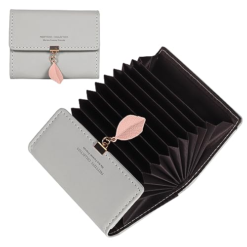 Geldbeutel Damen klein im Kurzformat, Geldbörse mit Blumen und Blüten Muster im Mandala und Ethno Stil, Portemonnaie mit Reißverschluss und Druckknopf und vielen Fächern von MoFut