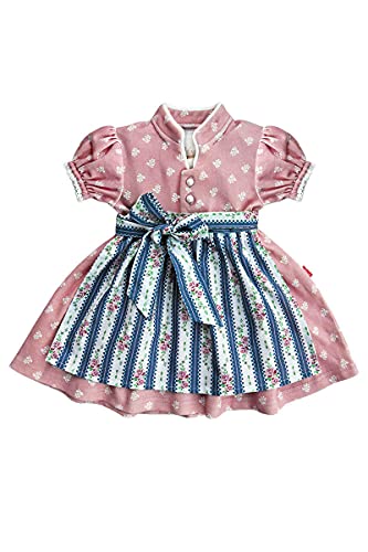 Mogo Baby - Mädchen Baby-Dirndl rosa mit Schürze blau, ROSA, 80/86 von Mogo