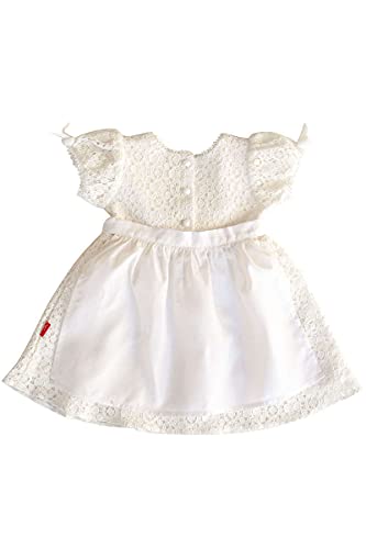 MoGo Baby - Mädchen Taufdrindl Hochzeitskleid Baby weiß, WEIß, 62/68 von MoGo