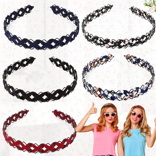 5 Stück Mode Aushöhlen Haarreifen, Damen Mädchen Gewebtes Haarband Reifen, Einfache Niedliche Rutschfeste Haar Hoop Haarschmuck für Make-up, Tägliches Tragen, Dating, Sport, Reisen 5 Stück Mode Aushöhlen Haarreifen, Damen Mädchen Gewebtes Haarband Reifen, Einfache Niedliche Rutschfeste Haar Hoop Haarschmuck für Make-up, Tägliches Tragen, Dating, Sport, Reisen von Mount Kumgang