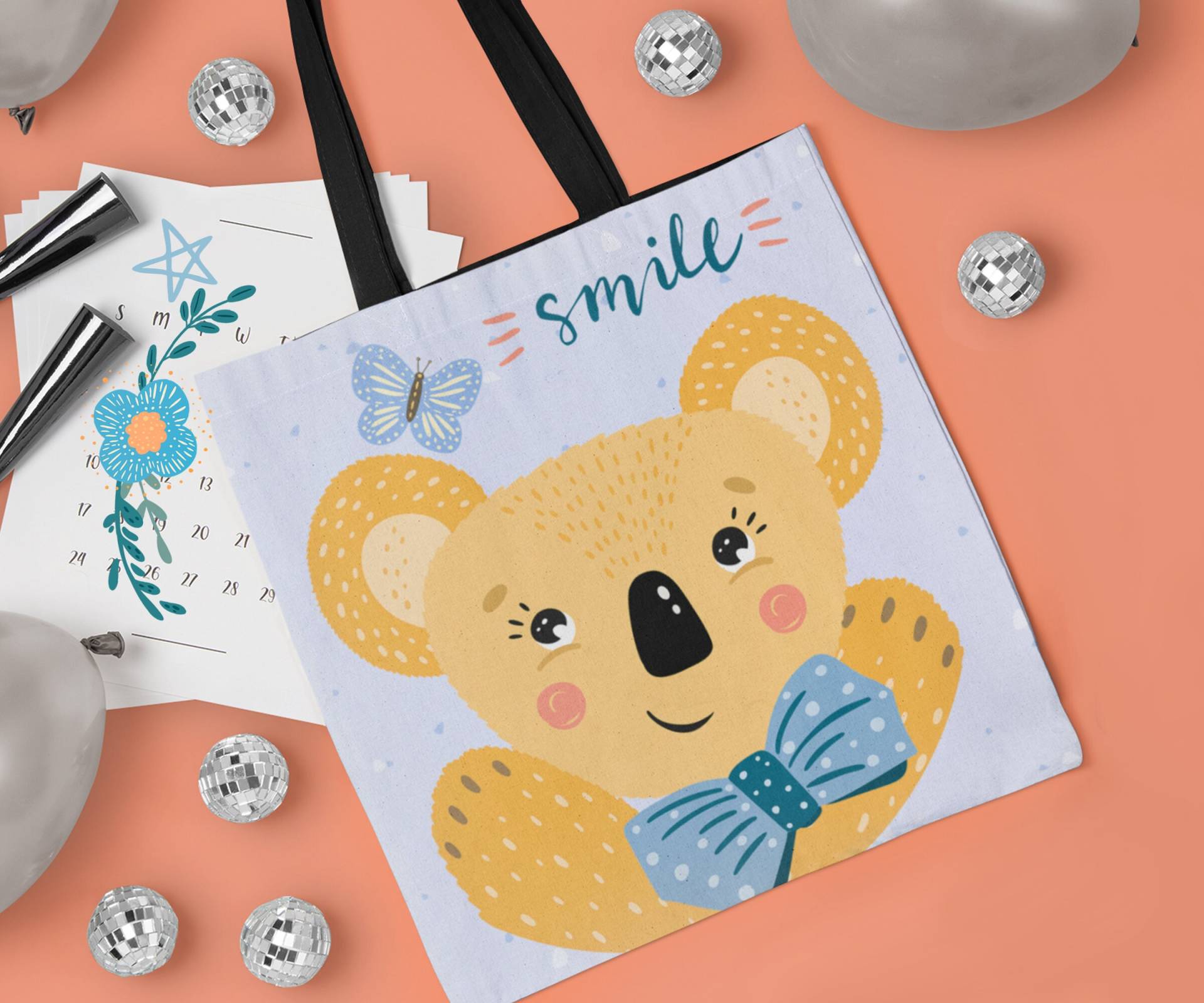 Hello Koala - Tote Bag Design | 3 Sizes Cute Kids Hello Collection Gift For Hello Koala - Tote Bag Design | 3 Sizes Cute Kids Hello Collection Gift For von MoNimoKids