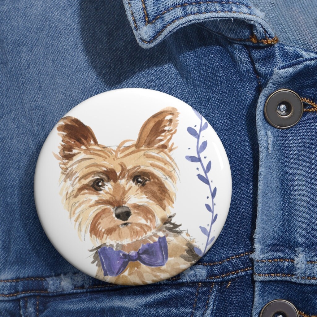 Yorkshire Terrier - Ansteckbutton | Art To Wear Button 3 Größen Hundeabzeichen Manifest Zum Tragen Haustier Knopf Für Hundeliebhaber von MoNimoPrints